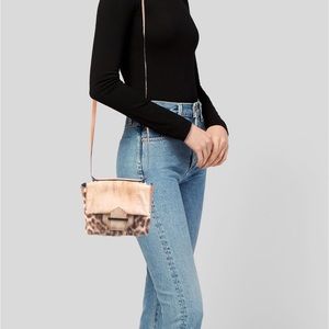 Rebecca Minkoff Leather Pony-hair trimmed Crossbody Bag